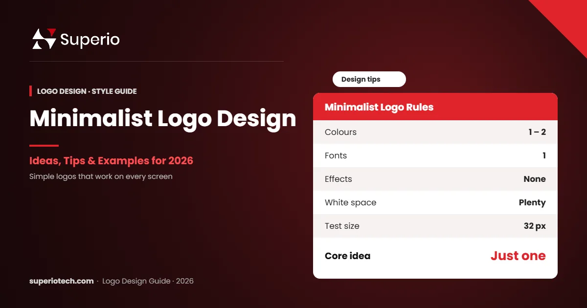 Minimalist logo design ideas and tips 2026