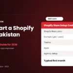 Shopify store in Pakistan 2026 setup guide and costs